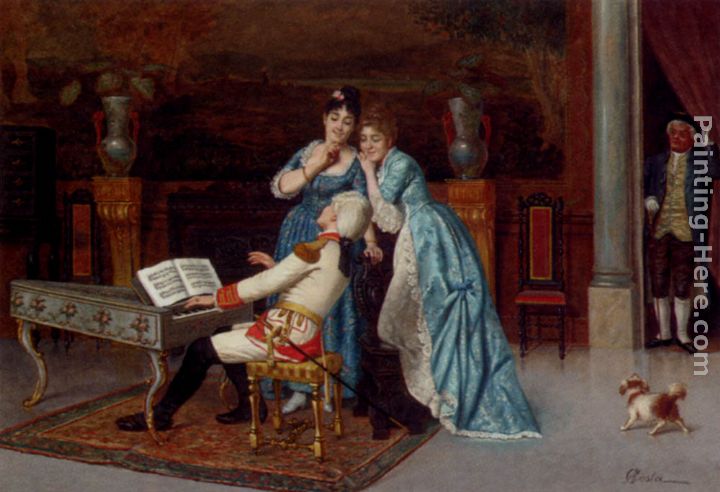 The Love Song painting - Antonio Fabres y Costa The Love Song art painting